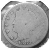 1887 V NICKEL G
