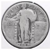 1929 D STANDING QUARTER VG