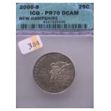 2000 S ICG PF70DC WASHINGTON QUARTER