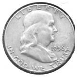 1956 FRANKLIN HALF DOLLAR VF