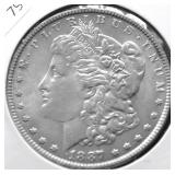 1887 MORGAN DOLLAR AU