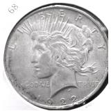 1922 PEACE DOLLAR XF