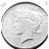 1925 S PEACE DOLLAR VF