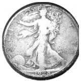 1928 S WALKING HALF DOLLAR VG
