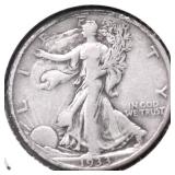 1933 S WALKIN G HALF DOLLAR VF