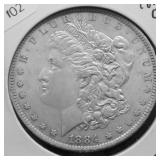 1884 O MORGAN DOLLAR AU
