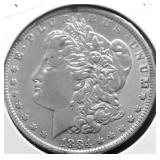 1884 O MORGAN DOLLAR AU