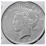 1925 PEACE DOLLAR AU