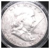 1961 D FRANKLIN HALF DOLLAR VF