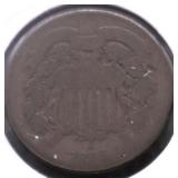 1865 TWO CENT PIECE AG