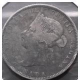 1885  CANADA SILVER 25 CENTS VF
