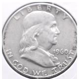 1960 D FRANKLIN HALF DOLLAR XF