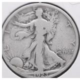 1923 S WALKING HALF DOLLAR VF
