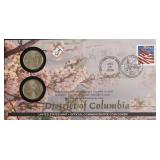 DIST OF COLUMBIA BU QUARTER SET FIRST DAY COVER