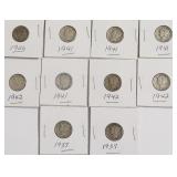 10 MERCURY DIMES