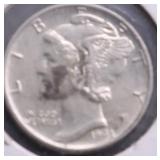 1943 CHOICE BU MERCURY DIME