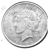 1923 PEACE DOLLAR VF