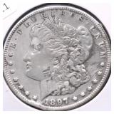 1897 S MORGAN DOLLAR XF DEAILS
