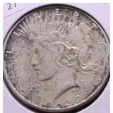 1922 PEACE DOLLAR VF