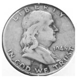 1948 FRANKLIN HALF DOLLAR VF
