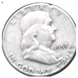 1953 D FRANKLIN HALF DOLLAR VF