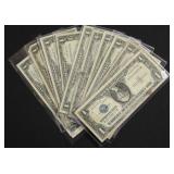 10 SILVER CERTIFICATES