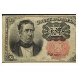 1874 US FRACTIONAL 10 CENTS VF