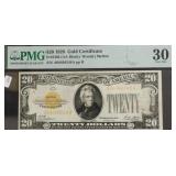 1928 PMG VF30 20 $ GOLD CERTIFICATE