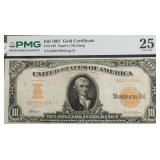 1907 PMG VF25 10 $ GOLD CERTIFICATE