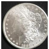 1881 S CHOICE BU MORGAN DOLLAR