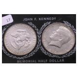 TWO CHOICE BU 1964 KENNEDY HALF DOLLARS