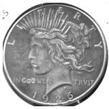 1926 S PEACE DOLLAR VF