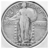 1930 S STANDING QUARTER VF