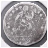 1857 HALF DIME CULL