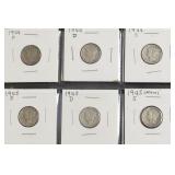 6 SILVER DIMES