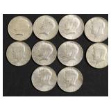 10 40 % SILVER HALF DOLLARS