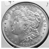 1921 MORGAN DOLLAR AU
