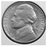 1846 FULL STEP SUPURB GEM JEFFERSON NICKEL