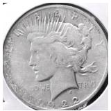 1922 PEACE DOLLAR VG