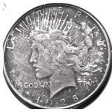 1928 S PEACE DOLLAR VF