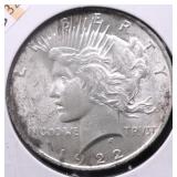 1922 CHOICE BU PEACE DOLLAR