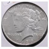 1924 PEACE DOLLAR XF