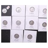 10 SILVER DIMES