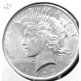 1923 CHOICE BU PEACE DOLLAR