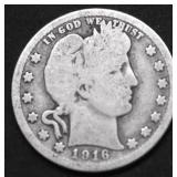 1916 D BARBER QUARTER G