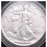 1945 WALKING HALF DOLLAR XF