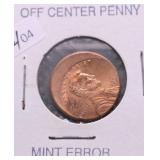 OFFCENTER LINCOLN CENT