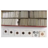BOX OF CARDED LINCOLN CENTS AND MORE