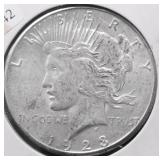 1923 S PEACE DOLLAR AU