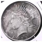 1922 D PEACE DOLLAR VF